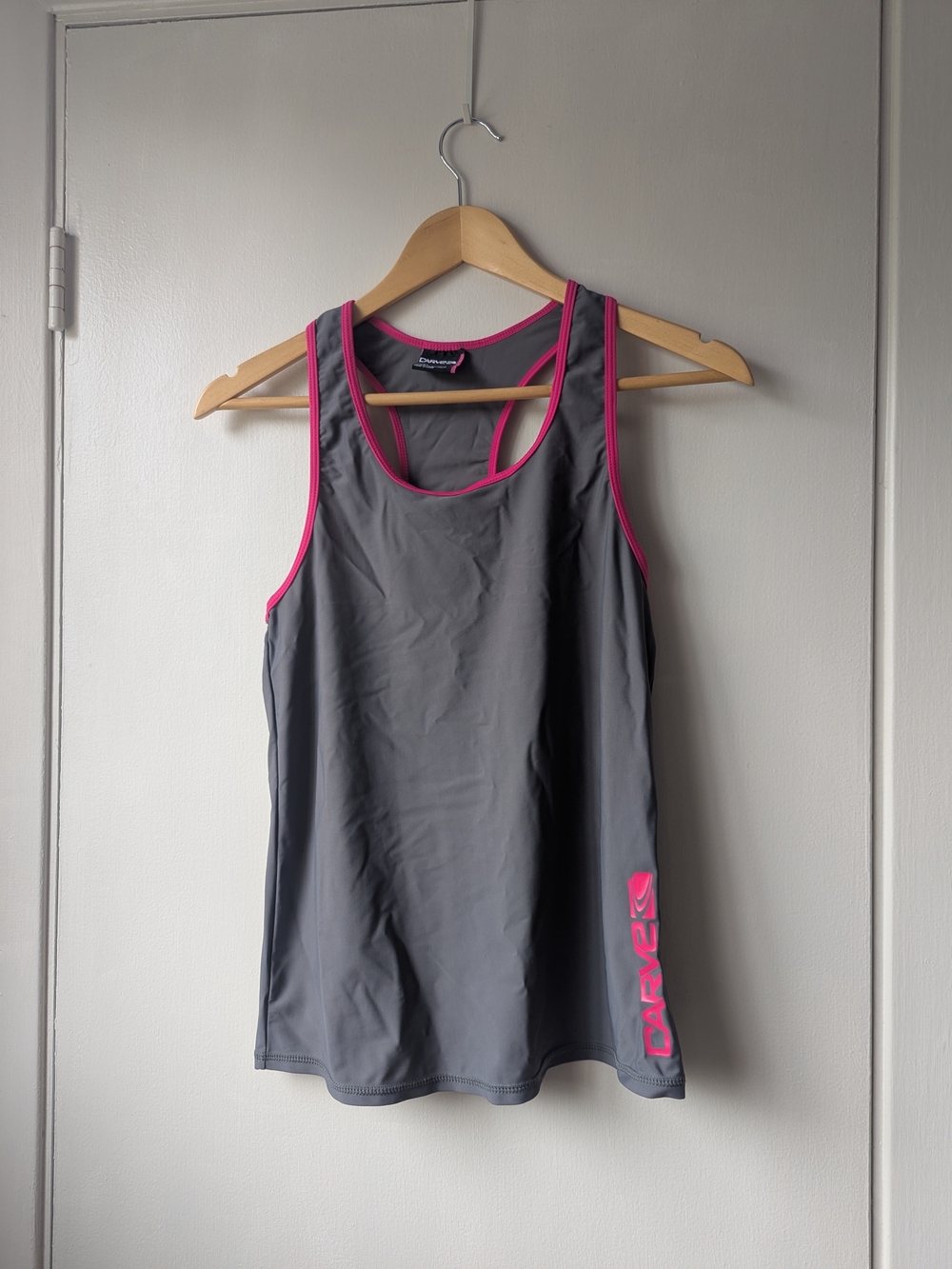 Gray Tank Top with Pink Trim - Women's Athletic Tank